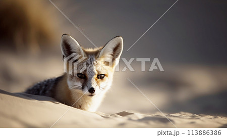 野生のベンガルギツネ 野生のベンガルギツネ 113886386