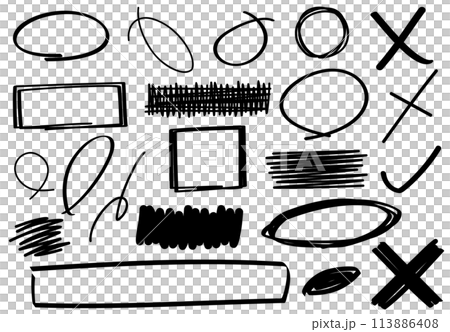 Black circle or square frame 113886408