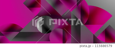 Geometric pattern of pink triangles on a pink background Geometric pattern of pink triangles on a pink background 113886579