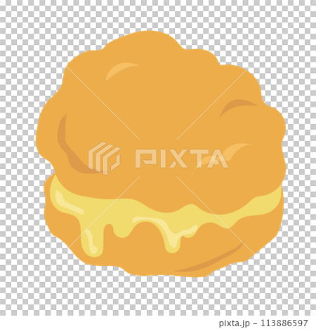 Custard cream cream puffs 113886597