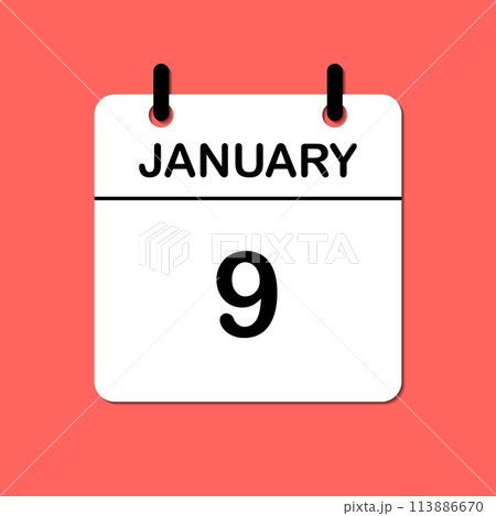 January 9. Daily Calendar icon for design. Simple design for business brochure, flyer, print media, advertisement. Easily editable January 9. Daily Calendar icon for design. Simple design for business brochure, flyer, print media, advertisement. Easily editable 113886670