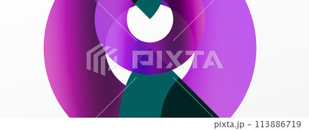 Purple and green circle with a heart in the center Purple and green circle with a heart in the center 113886719