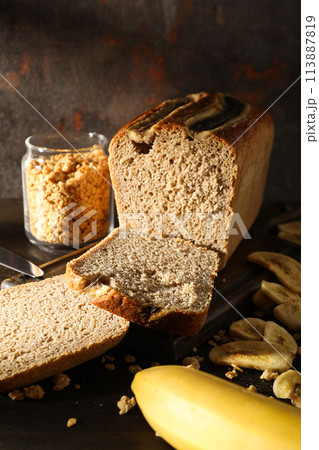 Tasty food with banana, concept of tasty food with banana Tasty food with banana, concept of tasty food with banana 113887819