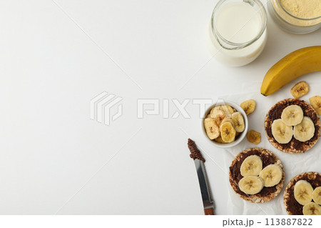 Tasty food with banana, concept of tasty food with banana Tasty food with banana, concept of tasty food with banana 113887822