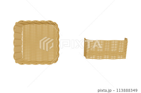 藤のあみかごのイラスト 藤のあみかごのイラスト 113888349