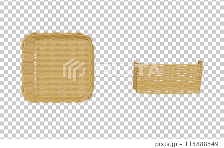 藤のあみかごのイラスト 藤のあみかごのイラスト 113888349