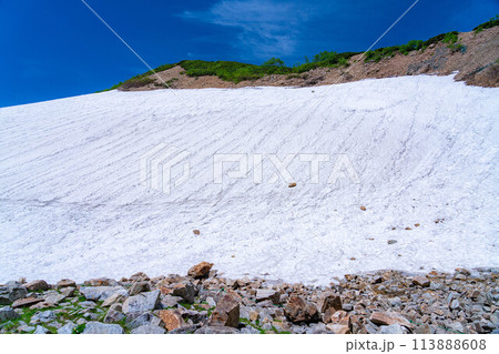 【山岳素材】唐松岳・扇雪渓【長野県】 【山岳素材】唐松岳・扇雪渓【長野県】 113888608
