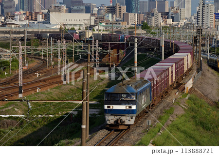 北方貨物線を走るEF210-154コンテナ貨物列車 113888721
