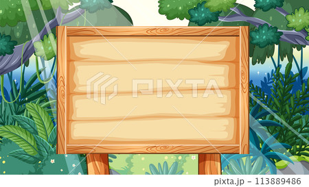 Enchanted Forest Wooden Signboard Enchanted Forest Wooden Signboard 113889486