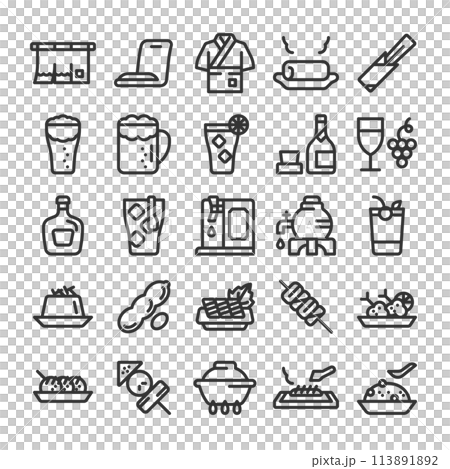 居酒屋日本料理圖示集 113891892