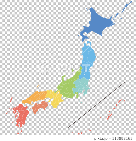 日本地図 日本地図 113892163