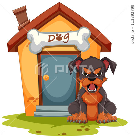 Guard Dog Protecting Its House 113892799