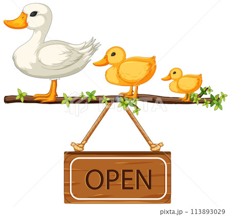 Duck Family Welcomes You Openly 113893029