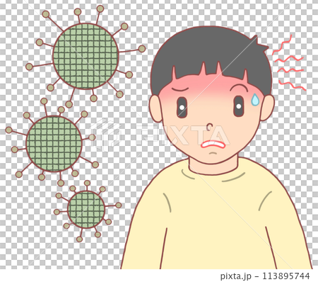 病気・疾病・疾患 - アデノウイルス感染症・発熱・高熱・子供 113895744