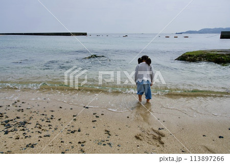 子供とアジュール舞子の海辺(神戸市) 子供とアジュール舞子の海辺(神戸市) 113897266