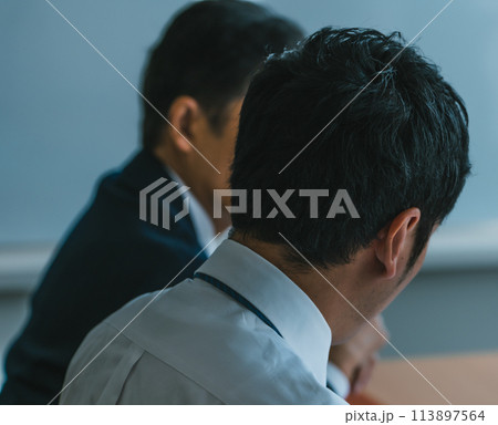 仕事中のビジネスパーソン：ビジネスシーン 113897564