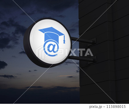 Business study online concept, 3D rendering Business study online concept, 3D rendering 113898015