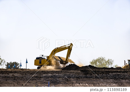 荒川第二調節池工事　移動式クレーン 113898189