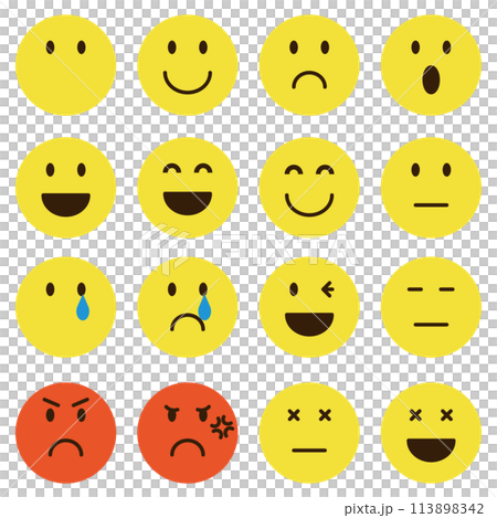 顔 アイコン スマイルマーク 顔 アイコン スマイルマーク 113898342