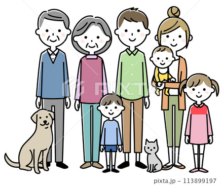 家族 三世代 家族 三世代 113899197