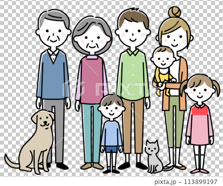 家族 三世代 家族 三世代 113899197