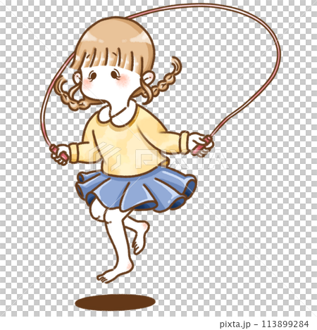 A girl who jumps rope A girl who jumps rope 113899284