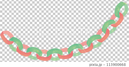赤と緑の輪飾りのイラスト 赤と緑の輪飾りのイラスト 113900668