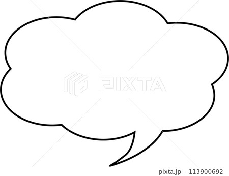吹き出しイラスト黒 吹き出しイラスト黒 113900692