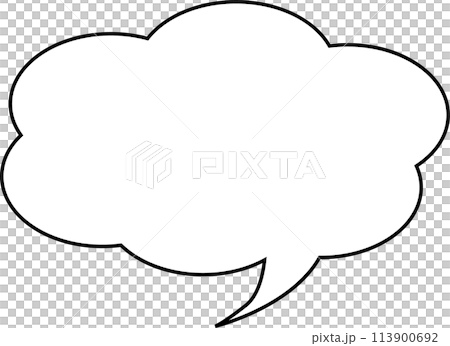 吹き出しイラスト黒 吹き出しイラスト黒 113900692