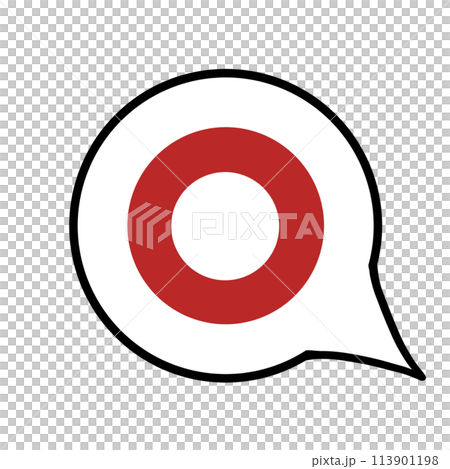 Speech bubble (circle, red, no line drawing, bottom right) 113901198