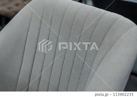 Dark gray fabric background. Gray fabric for furniture 113902235