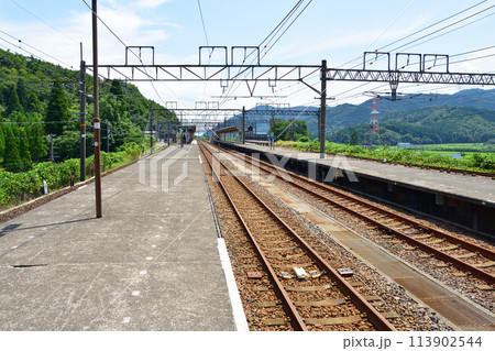 北陸本線の敦賀駅から米原駅までの車窓風景(2022年夏) 113902544