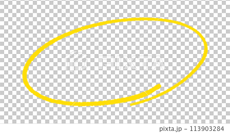 Roughly handwritten yellow circle - simple and stylish POP design material Roughly handwritten yellow circle - simple and stylish POP design material 113903284