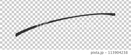 手書きの黒い線 - ラフに描いた1本のアンダーライン - シンプルでおしゃれなデザイン素材 113904238