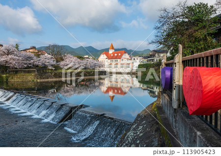 Heart decor viewpoint to see Siebold no Yu and sakura, Ureshino Heart decor viewpoint to see Siebold no Yu and sakura, Ureshino 113905423