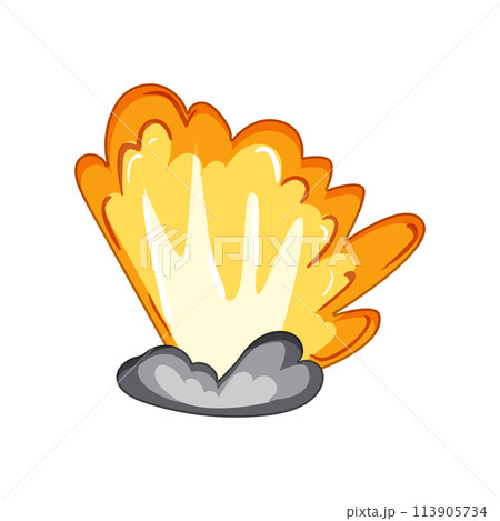 burst explosion effect cartoon vector illustration 113905734