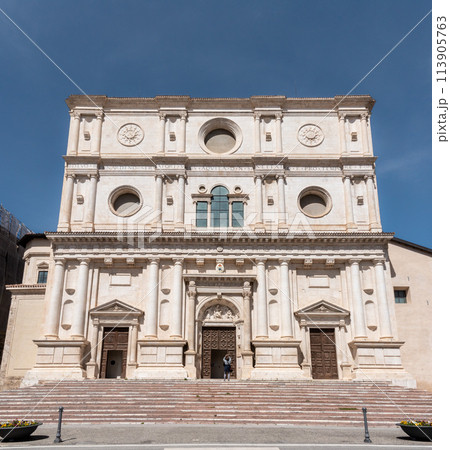 Renaissance portal of basilica of San Bernardino in L'Aquila, Italy 113905763