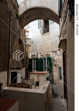 Traditional Italian houses in the town of Atrani at the Amalfi Coast Traditional Italian houses in the town of Atrani at the Amalfi Coast 113905808