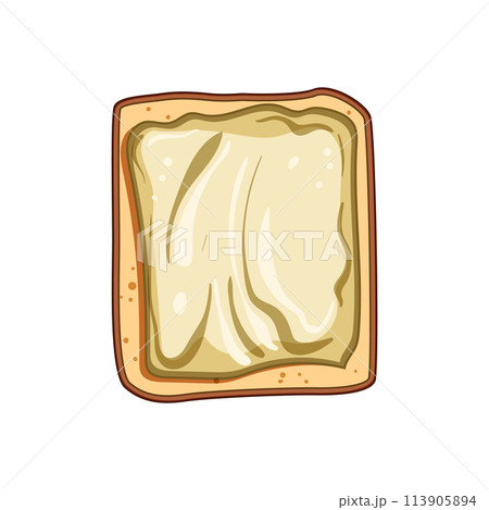 breakfast toast jam cartoon vector illustration 113905894