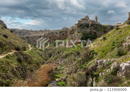 Hiking through the canyon in Matera, Southern Italy Hiking through the canyon in Matera, Southern Italy 113906000