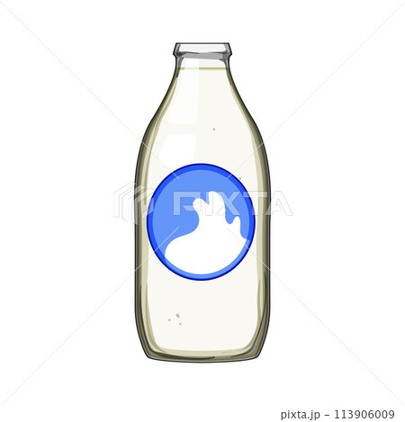 nutrition milk bottle cartoon vector illustration 113906009
