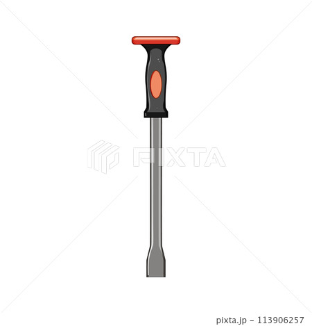 mason brick chisel cartoon vector illustration 113906257