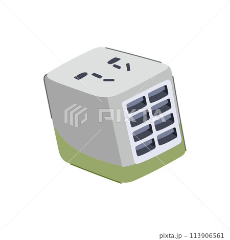 plug travel adapter cartoon vector illustration 113906561
