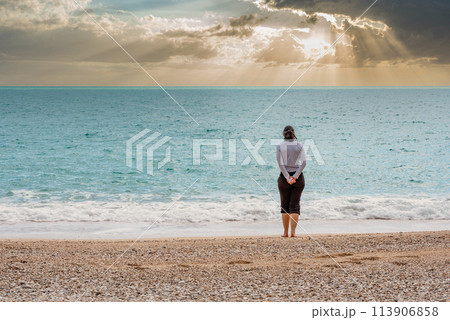 Hiking the famous Nature Trail from Mergoli to Vignanotica, Gargano Peninsula in Italy 113906858