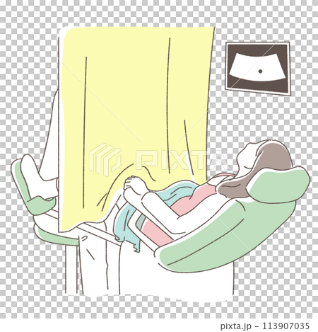 一名婦女接受體檢的插圖。 113907035