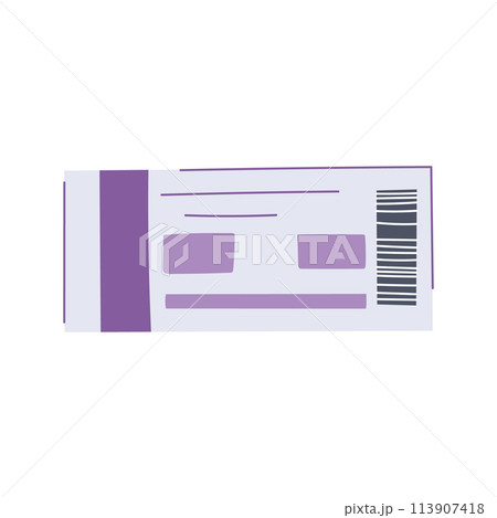 departure boarding pass cartoon vector illustration 113907418