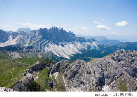 Odle group view, dolomites landscape Odle group view, dolomites landscape 113907496