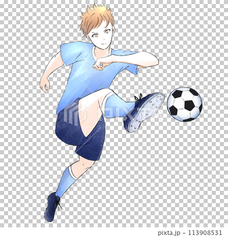 高校生 サッカー 立ち絵ポーズ集02 高校生 サッカー 立ち絵ポーズ集02 113908531