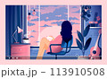Gradient lo-fi illustrations 113910508