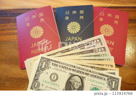 日本国旅券とドル 日本国パスポートとドル 日本国旅券とドル 日本国パスポートとドル 113914766